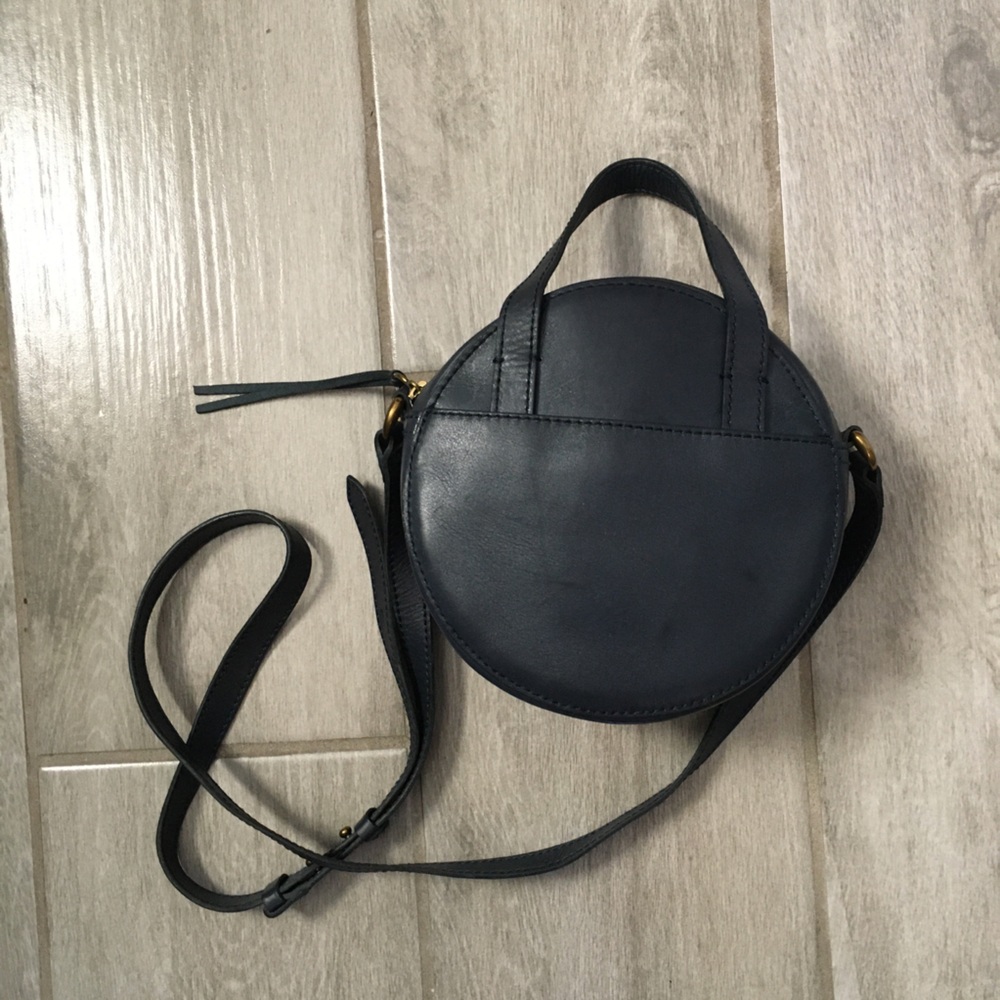 Madewell Juno Circle Crossbody Navy Blue Leather Bag